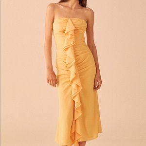 ▪️c/meo collective dress▪️marigold vices strapless